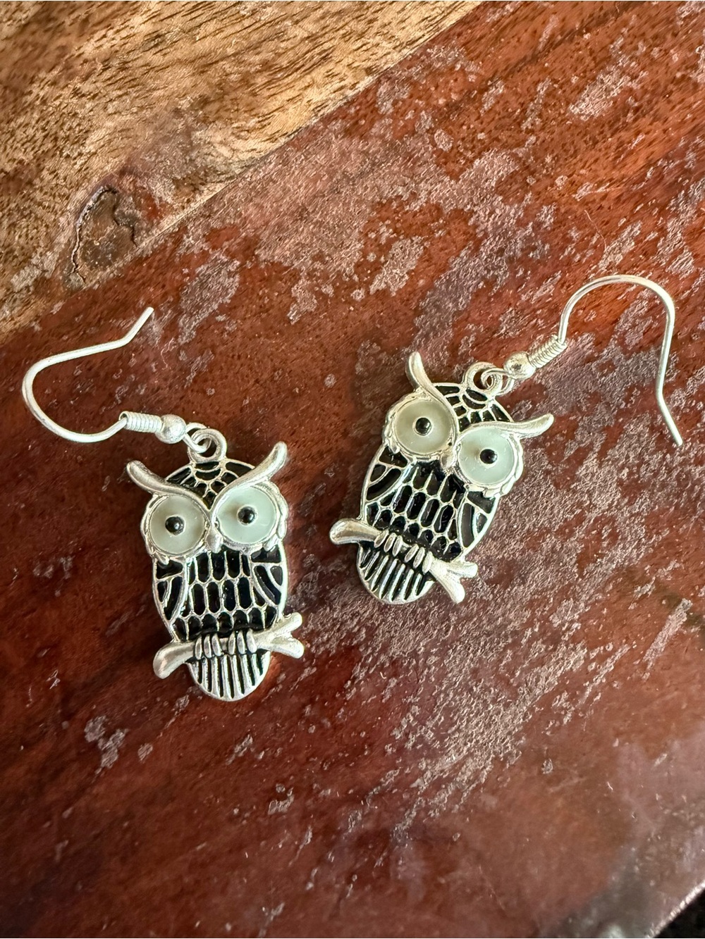 Vintage Women’s Sterling Silver Owl Earrings from Witch’s Estate Sale Cute!